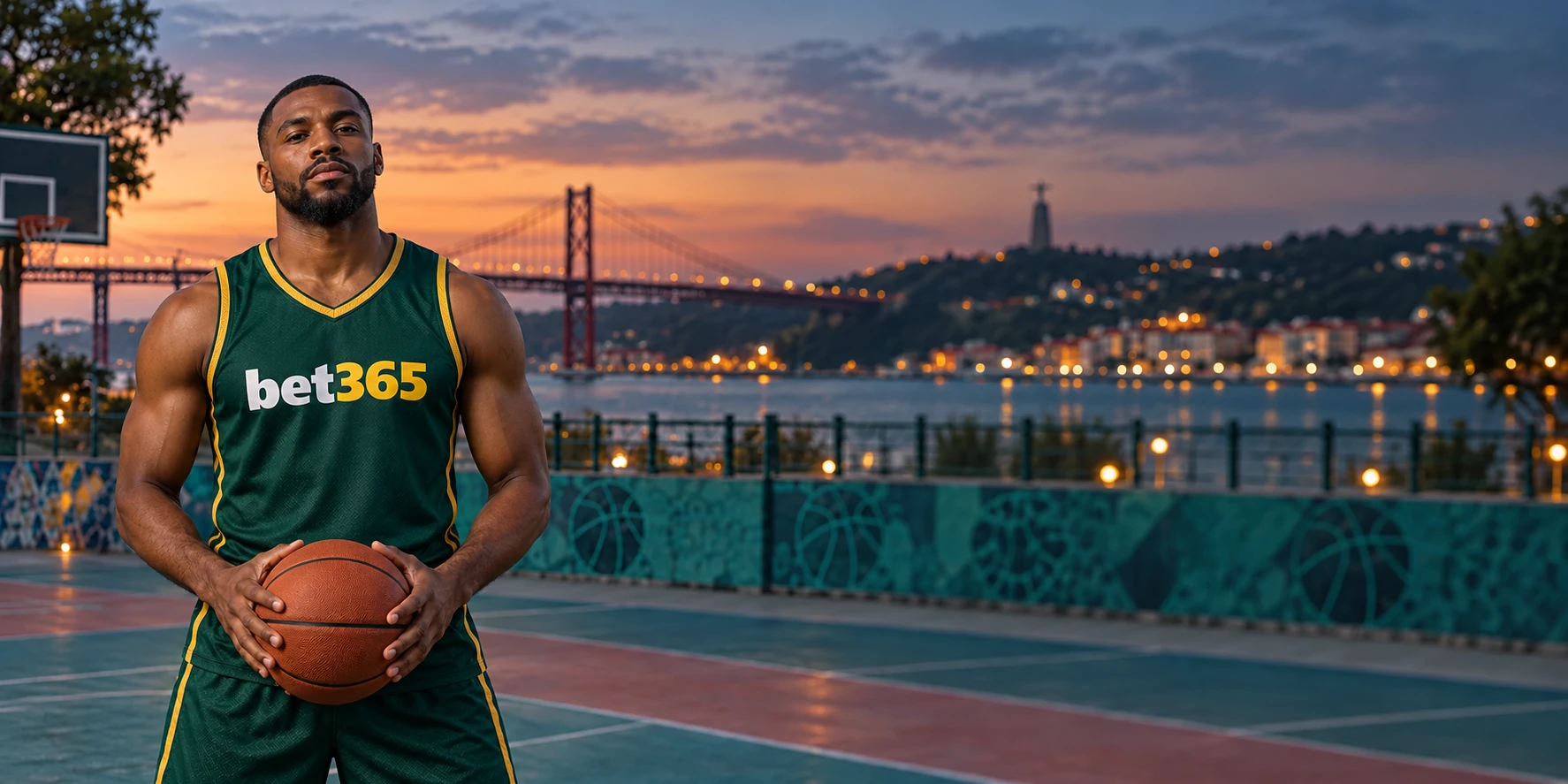 Basquetebol — atleta com equipamento bet365