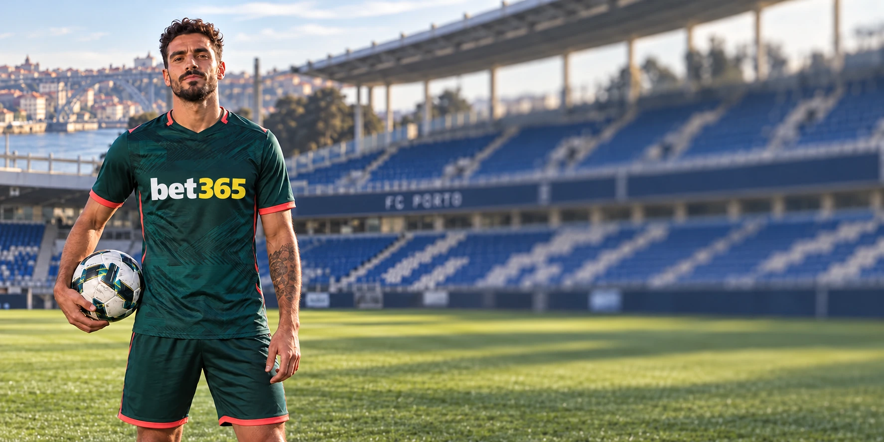 Futebol — atleta com equipamento bet365
